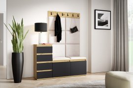 Set für den Flur Emi 34 - Artisan Eiche/Schwarz
