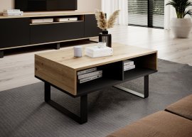 Tischchen für das Wohnzimmer Logan - artisan Eiche/schwarz