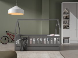 Kinderbett Jasmine 80x160 cm - grau