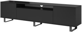 TV-Schrank Logan 200 cm Metallbeine - schwarz