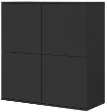 Kommode Logan 4D Plastikfüße - schwarz