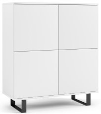 Kommode Logan 4D Metallbeine - Weiß