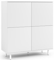 Kommode Logan 4D Metallrundfüße - weiß