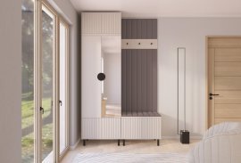 Flurset Rayo 4 mit Spiegel - hohe Füße