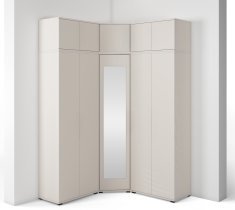PKMebel - Modulare Eckgarderobe mit Spiegel Bianco 10