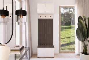 PKMebel - Flurgarderoben-Set Bianco 15