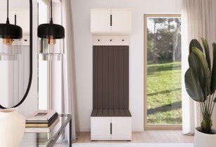 PKMebel - Flurgarderoben-Set Bianco 15