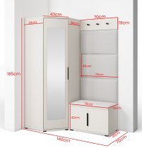 PKMebel - Flurgarderobe Bianco 17