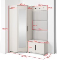 PKMebel - Flurgarderobe Bianco 17