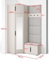 PKMebel - Garderobenset Bianco 18