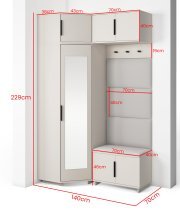 PKMebel - Garderobenset Bianco 19