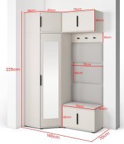 PKMebel - Garderobenset Bianco 19