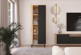 Regal Logan mit runden Metallbeinen