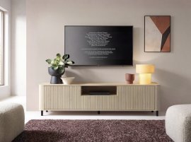 TV-Kommode Norvik – Metallfüße – Eiche Cremona