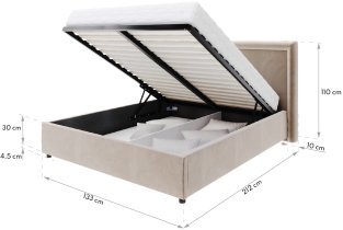 Betten FDM - Bett mit Hebefunktion Nobile – 120x200 cm