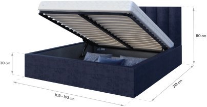 Betten FDM - Bett mit Hebemechanismus Colorado – 120x200 cm