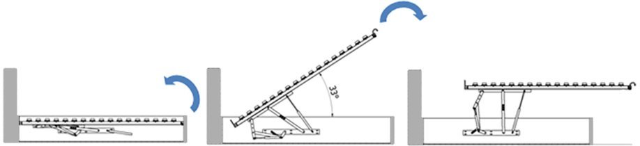 Betten FDM - Bett mit Hebemechanismus Justin – 120x200 cm