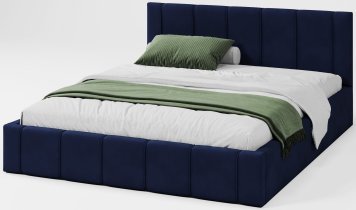 Betten FDM - Bett mit Hebefunktion und Bettkasten Florida – 180x200 cm – Paris Deep Blue