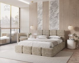 Bett mit Hebefunktion Delicato – 160x200 cm – Cleo Beige