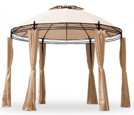 Runder Gartenpavillon Gavi 2 - beige