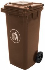 Abfallbehälter 120 L braun