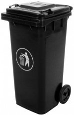 Mülleimer 120 L schwarz