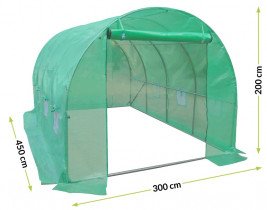 Mirpol - Garten-Gewächshaus 3x4,5x2 m