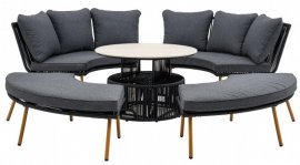 Gartenmöbel-Set Wien mit ovalem Sofa