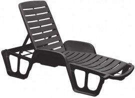 Gartenliege Lettino - Anthrazit