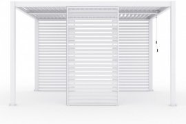 Schiebbare Pergola-Lamellen mit Pflanzkasten 3 m – Weiß