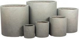 Blumentopf Grau, Set 6 Stück