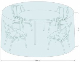Überwurf für Esszimmergarnitur mit rundem Tisch 130x90 cm