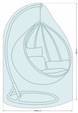 Abdeckung für einzelnen Gartensessel 120x195 cm