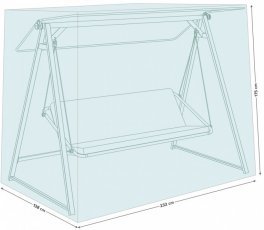 Abdeckung für Gartenschaukel 232x138x175 cm