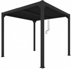 Gartenpergola Luxe 3x3m - Anthrazit mit LED