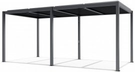 Gartenpergola Luxe 5,8x3m - Anthrazit mit LED