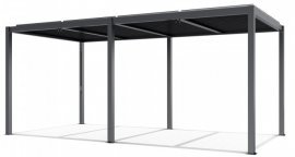 Gartenpergola Luxe 5,8x4m - Anthrazit mit LED