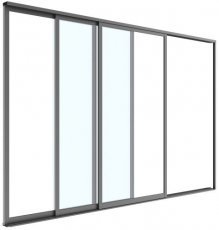 Glasschiebetüren für Pergola Luxe, 4 m - Anthrazit