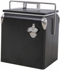 Stahltragbare Kühlbox, 13 L - schwarz