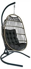 Hängender Gartenstuhl Kari - schwarz