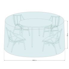 Bezug für Essgruppe mit rundem Tisch 160x90