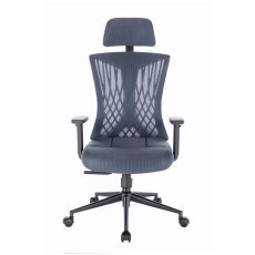 Ergonomischer Sessel AVERY, grau-blau