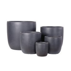 Set aus Outdoor-Blumentöpfen Ombra 2/6 (dunkelgrau)