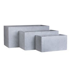 Set aus länglichen Bechern Grau 1/3