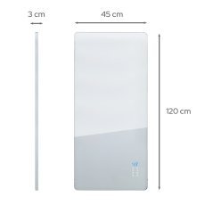 Glaskonvektor-Heizgerät GH-08 Weiß