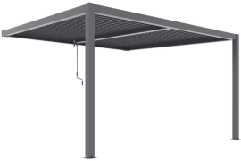 Pergola Luxe mit LED-Beleuchtung 3x3x2,5 m – Anthrazit