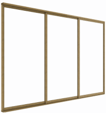 Schiebetüren S8 Luxe 370x238 cm für 4-m-Pergola – Holz