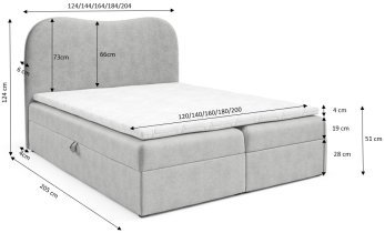 Meble Gruška - Boxspringbett Ambra Lux – 160x200 cm
