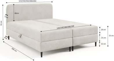 Meble Gruška - Boxspringbett Fubu – 160x200 cm