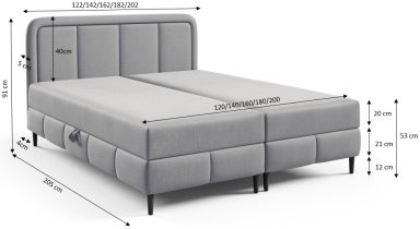 Meble Gruška - Boxspringbett Laura – 120x200 cm